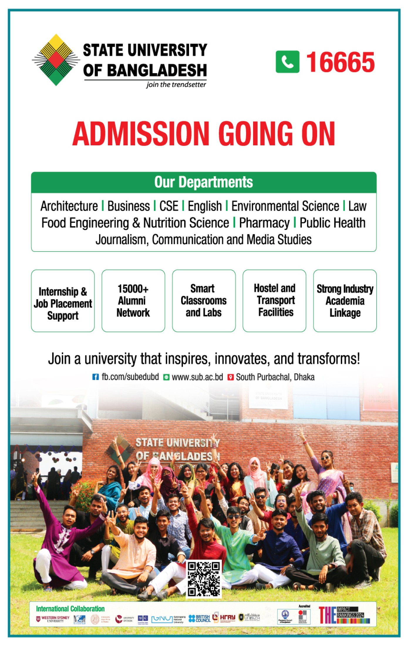 admission page