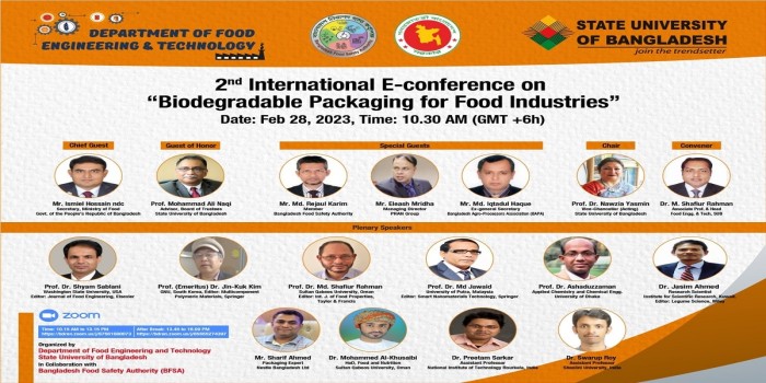 2nd International E-conference Department of Food Engineering