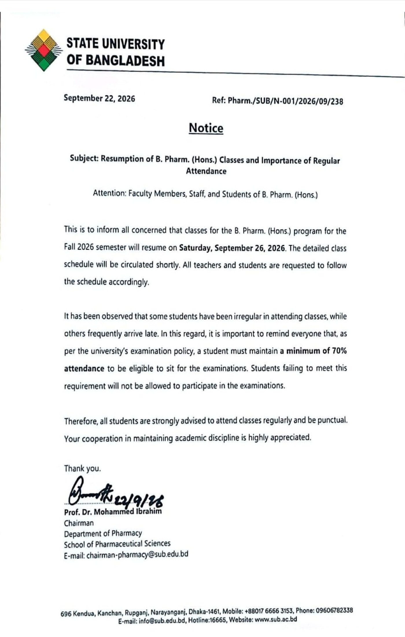 notice