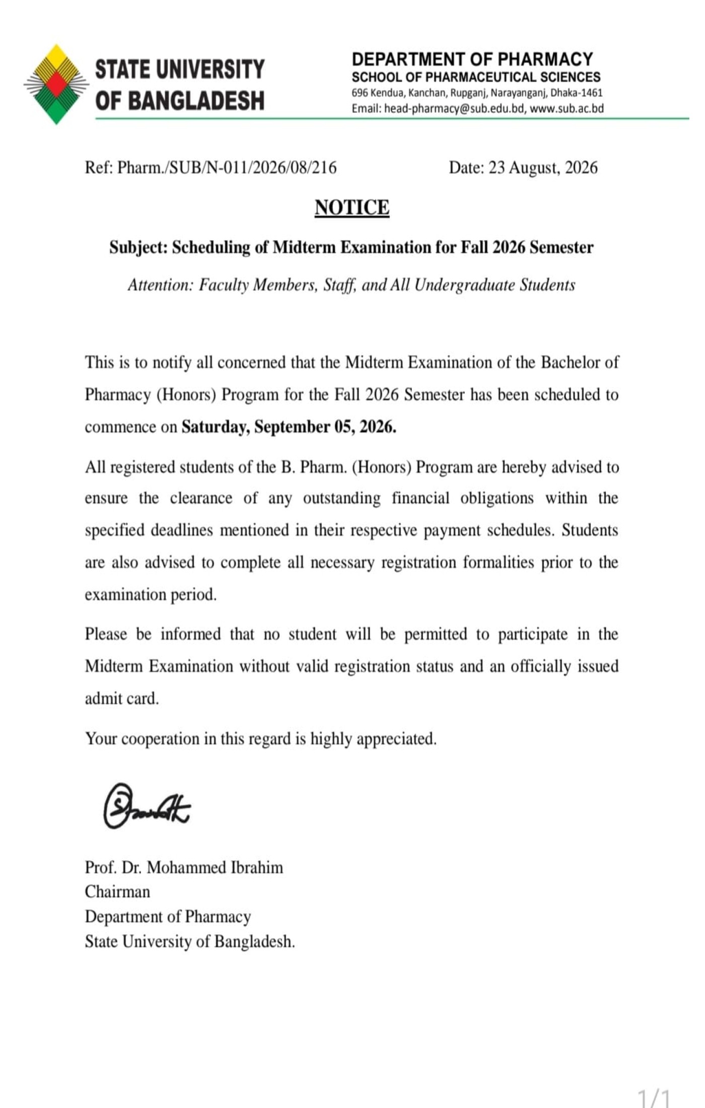 notice