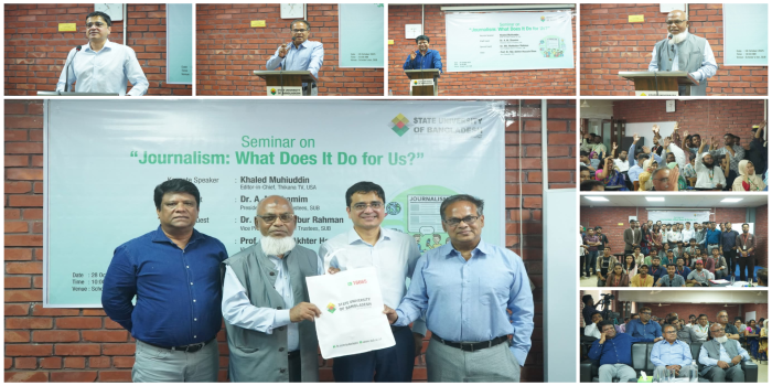 Renowned Journalist Khaled Muhiuddin Delivers Keynote at SUB Seminar on Journalism’s Impact