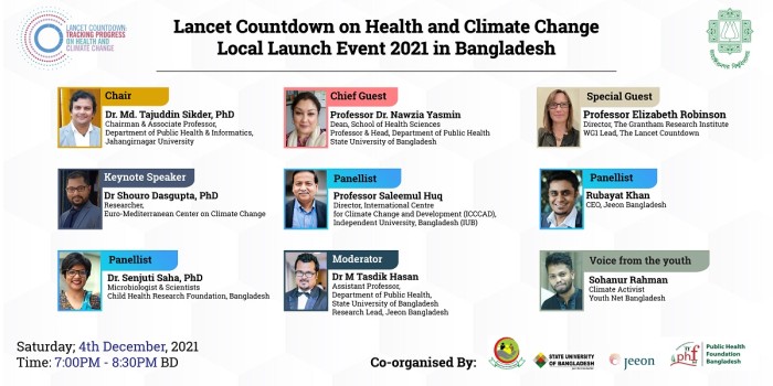 Lancet Countdown on Health & Climate Change Local Launch Event 2021 in Bangladesh
